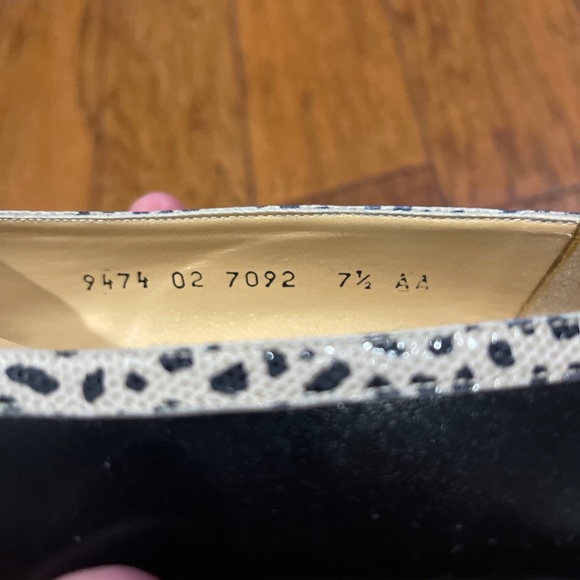 Coup d’etat Vintage Heels Black Cheetah Size 7.5 AA Narrow Round Toe Wanton2 EUC - Picture 6 of 16